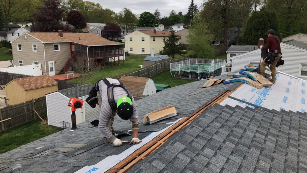 Roof replacement in West Warwick, RI with asphalt shingles — Project #11804 by Pinnacle Roofing & Skylights