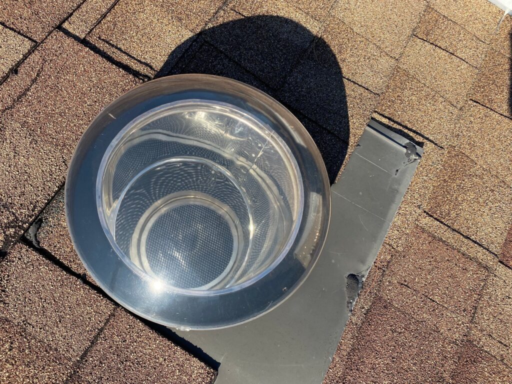 Showcase Image West Warwick Skylight Installation Sun Tunnel Skylight Dome On Roof By Pinnacle And Skylights Db7108