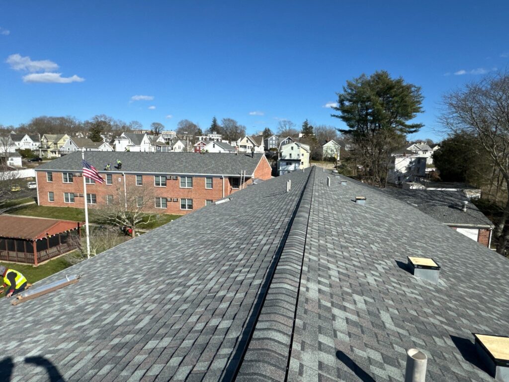 Commercial roofing in Westerly, RI using CertainTeed Landmark PRO — Project #11805 by Pinnacle Roofing & Skylights