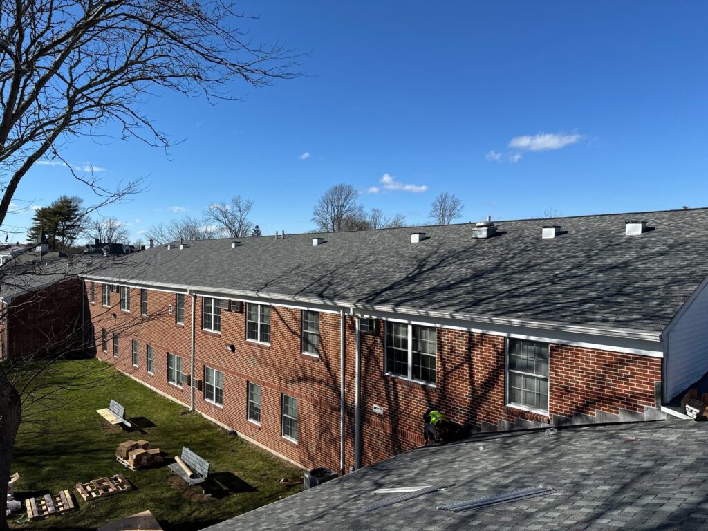 Commercial roofing in Westerly, RI using CertainTeed Landmark PRO — Project #11857 by Pinnacle Roofing & Skylights