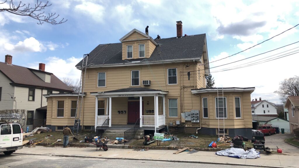 Roof replacement in Woonsocket, RI with asphalt shingles — Project #11807 by Pinnacle Roofing & Skylights
